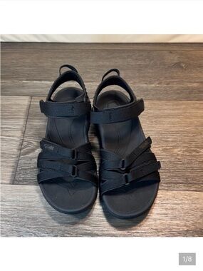 Teva Black Strappy Sandals